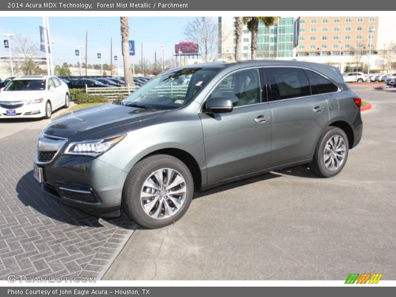 Forest Mist Metallic / Parchment 2014 Acura MDX Technology