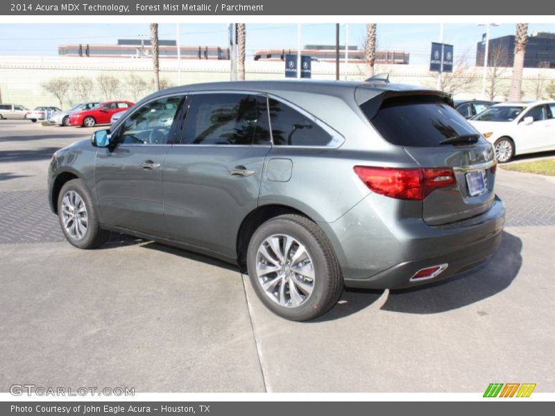 Forest Mist Metallic / Parchment 2014 Acura MDX Technology
