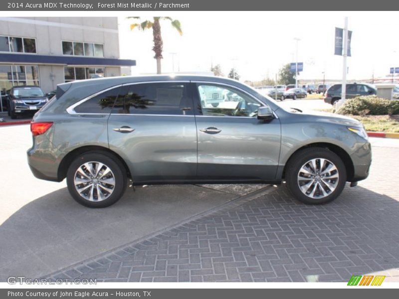 Forest Mist Metallic / Parchment 2014 Acura MDX Technology