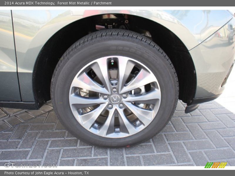 Forest Mist Metallic / Parchment 2014 Acura MDX Technology