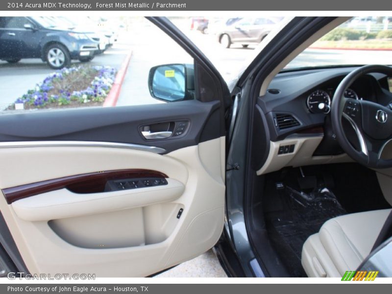 Forest Mist Metallic / Parchment 2014 Acura MDX Technology