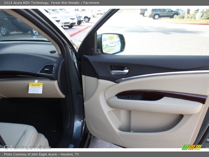 Forest Mist Metallic / Parchment 2014 Acura MDX Technology