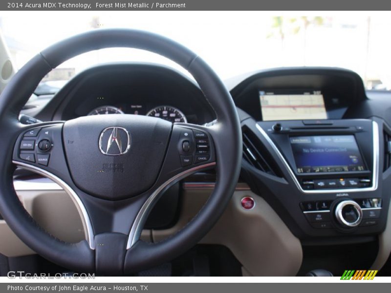 Forest Mist Metallic / Parchment 2014 Acura MDX Technology