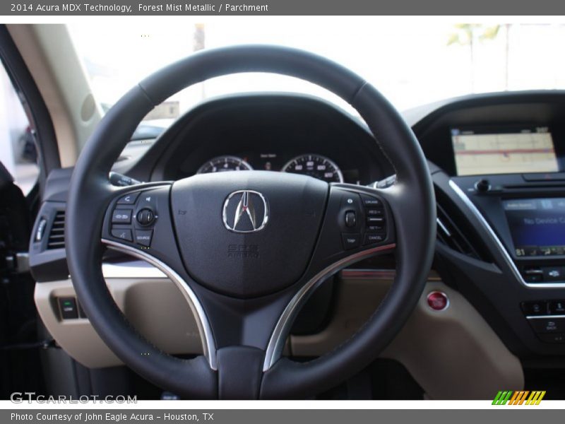 Forest Mist Metallic / Parchment 2014 Acura MDX Technology