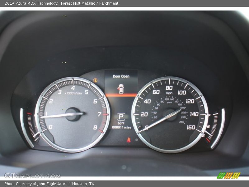 Forest Mist Metallic / Parchment 2014 Acura MDX Technology
