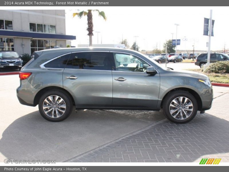 Forest Mist Metallic / Parchment 2014 Acura MDX Technology