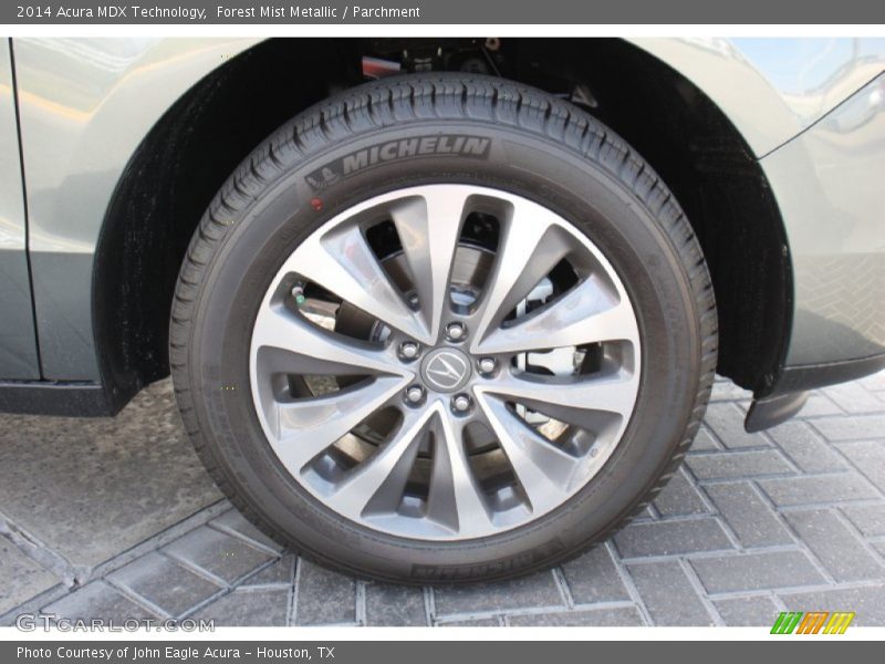 Forest Mist Metallic / Parchment 2014 Acura MDX Technology