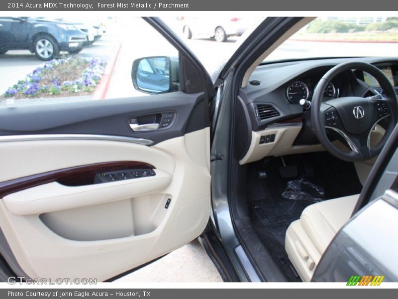 Forest Mist Metallic / Parchment 2014 Acura MDX Technology