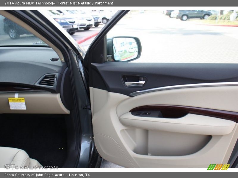 Forest Mist Metallic / Parchment 2014 Acura MDX Technology