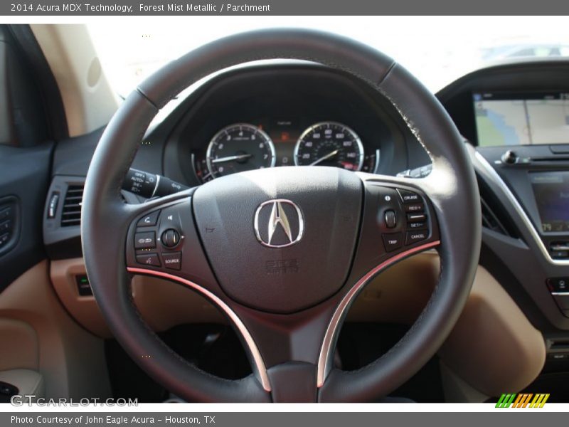 Forest Mist Metallic / Parchment 2014 Acura MDX Technology