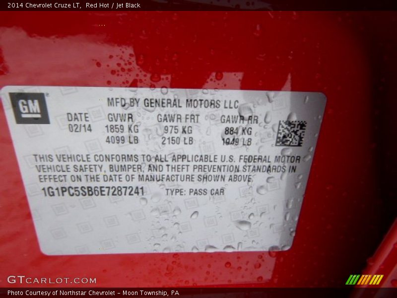 Red Hot / Jet Black 2014 Chevrolet Cruze LT