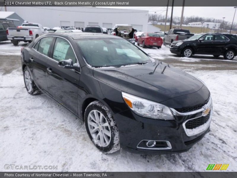 Black Granite Metallic / Cocoa/Light Neutral 2014 Chevrolet Malibu LTZ
