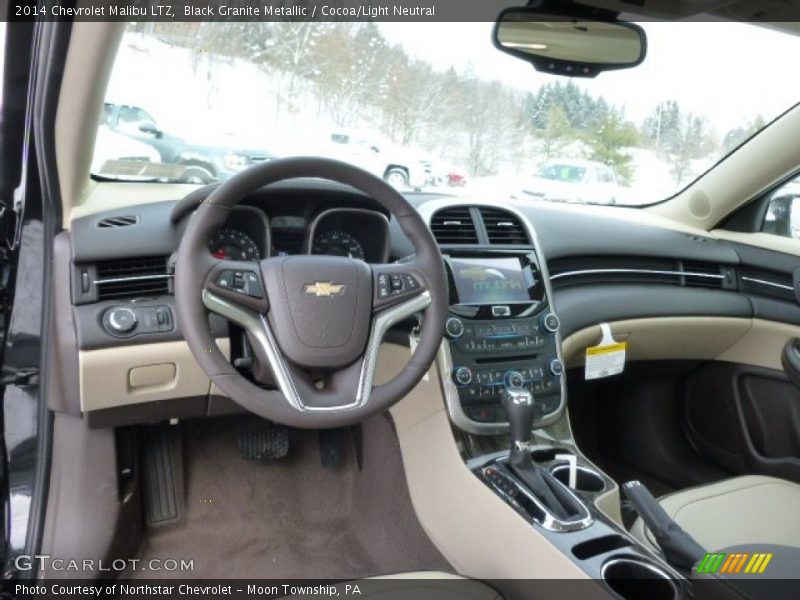 Black Granite Metallic / Cocoa/Light Neutral 2014 Chevrolet Malibu LTZ