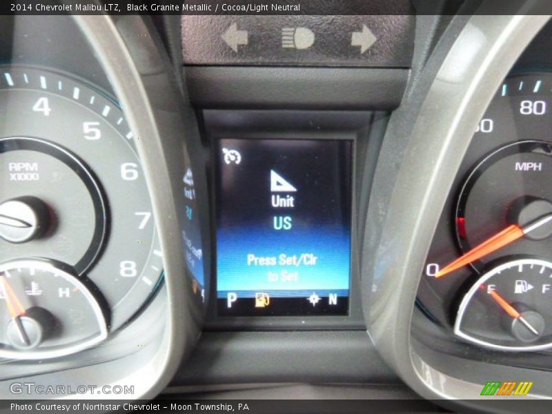 Black Granite Metallic / Cocoa/Light Neutral 2014 Chevrolet Malibu LTZ