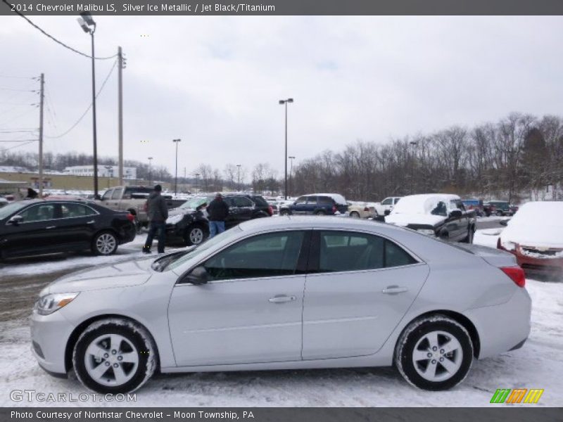 Silver Ice Metallic / Jet Black/Titanium 2014 Chevrolet Malibu LS