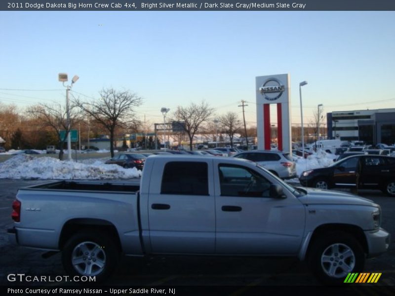 Bright Silver Metallic / Dark Slate Gray/Medium Slate Gray 2011 Dodge Dakota Big Horn Crew Cab 4x4