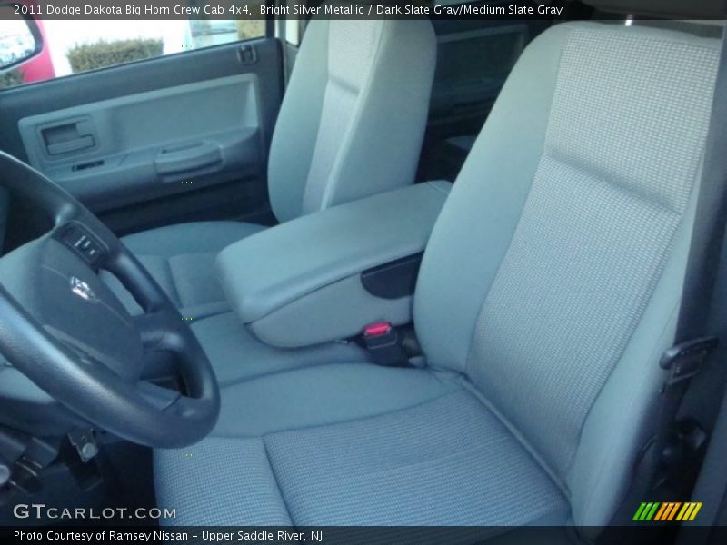 Bright Silver Metallic / Dark Slate Gray/Medium Slate Gray 2011 Dodge Dakota Big Horn Crew Cab 4x4