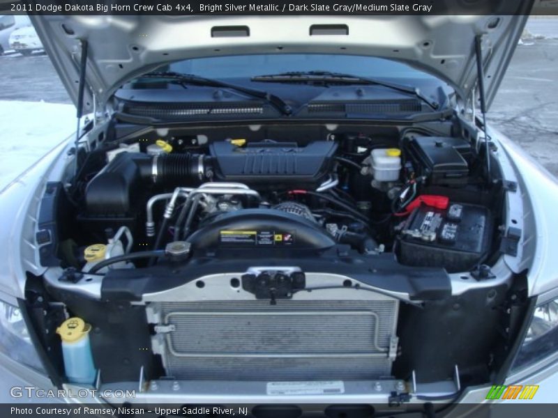 Bright Silver Metallic / Dark Slate Gray/Medium Slate Gray 2011 Dodge Dakota Big Horn Crew Cab 4x4