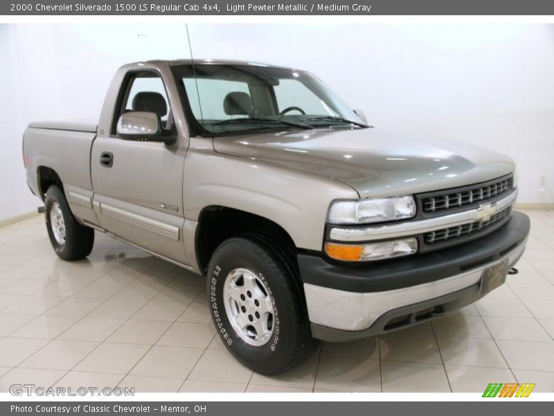 Light Pewter Metallic / Medium Gray 2000 Chevrolet Silverado 1500 LS Regular Cab 4x4