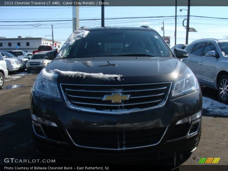 Cyber Gray Metallic / Ebony 2013 Chevrolet Traverse LT AWD