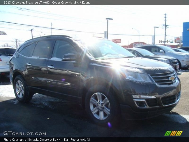 Cyber Gray Metallic / Ebony 2013 Chevrolet Traverse LT AWD