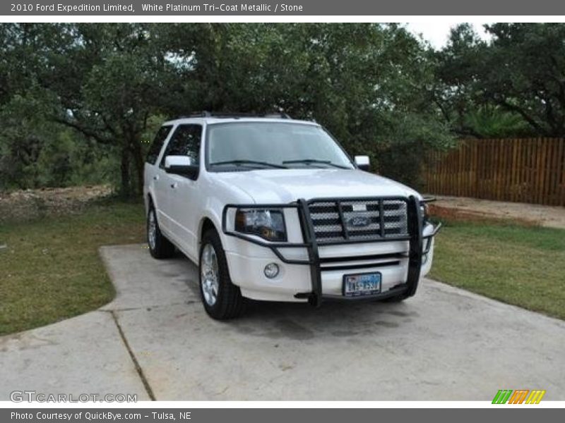 White Platinum Tri-Coat Metallic / Stone 2010 Ford Expedition Limited