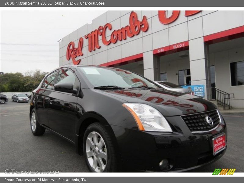 Super Black / Charcoal/Steel 2008 Nissan Sentra 2.0 SL
