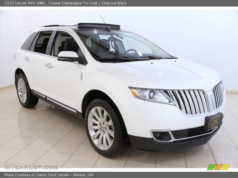 Crystal Champagne Tri-Coat / Charcoal Black 2013 Lincoln MKX AWD