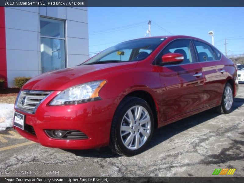 Red Brick / Charcoal 2013 Nissan Sentra SL