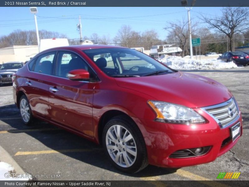 Red Brick / Charcoal 2013 Nissan Sentra SL