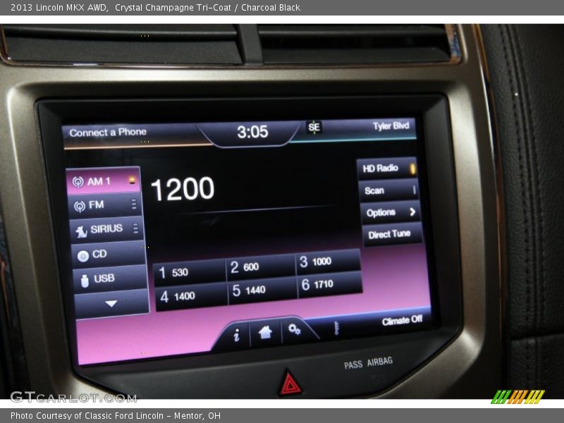 Crystal Champagne Tri-Coat / Charcoal Black 2013 Lincoln MKX AWD