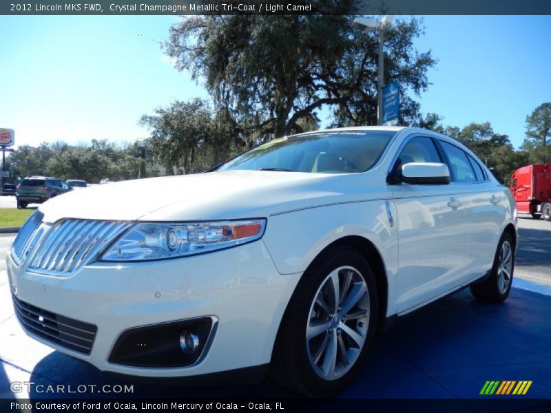 Crystal Champagne Metallic Tri-Coat / Light Camel 2012 Lincoln MKS FWD