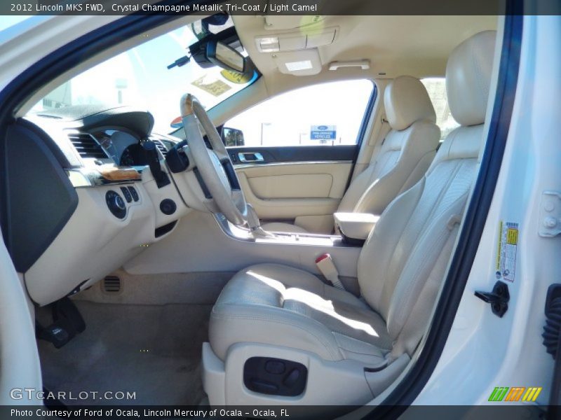 Crystal Champagne Metallic Tri-Coat / Light Camel 2012 Lincoln MKS FWD