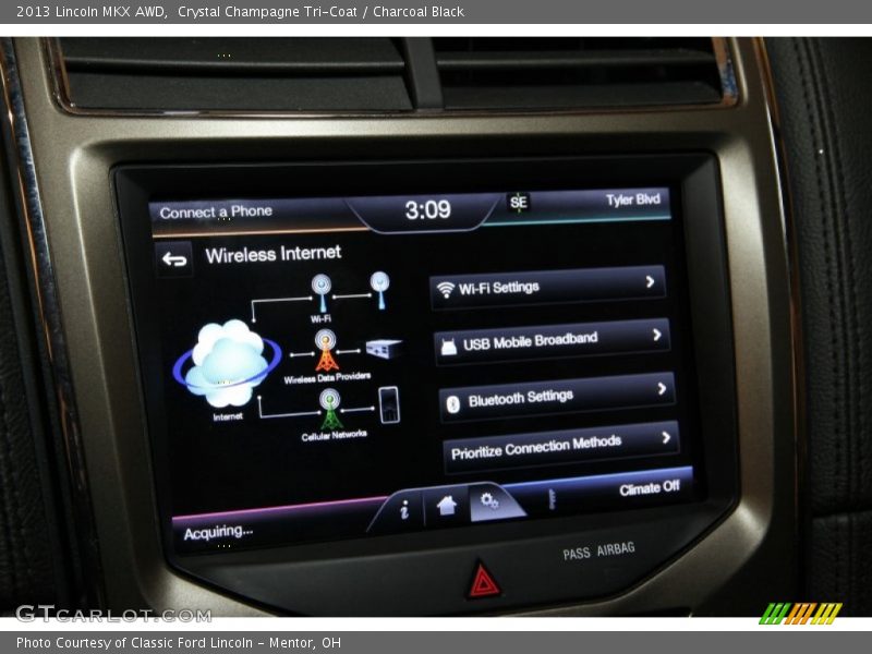 Crystal Champagne Tri-Coat / Charcoal Black 2013 Lincoln MKX AWD