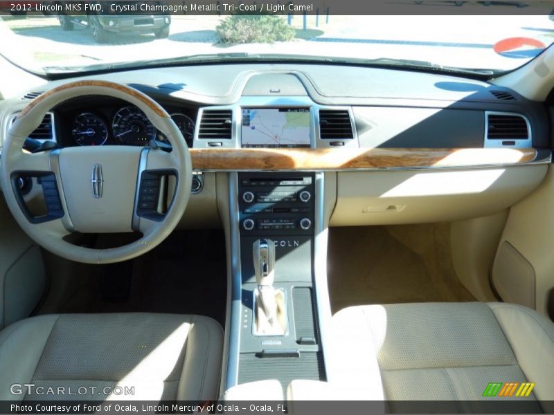 Crystal Champagne Metallic Tri-Coat / Light Camel 2012 Lincoln MKS FWD