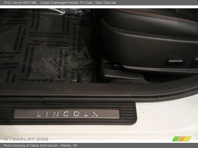 Crystal Champagne Metallic Tri-Coat / Dark Charcoal 2012 Lincoln MKZ FWD