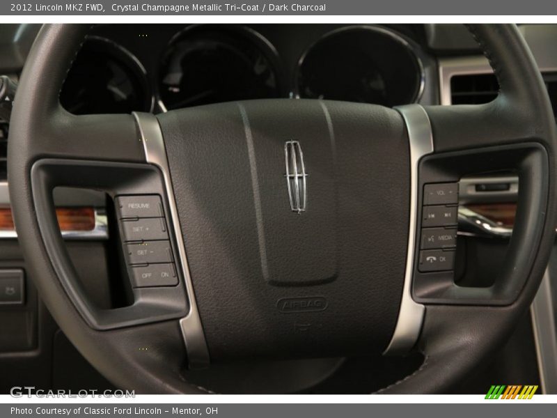 Crystal Champagne Metallic Tri-Coat / Dark Charcoal 2012 Lincoln MKZ FWD