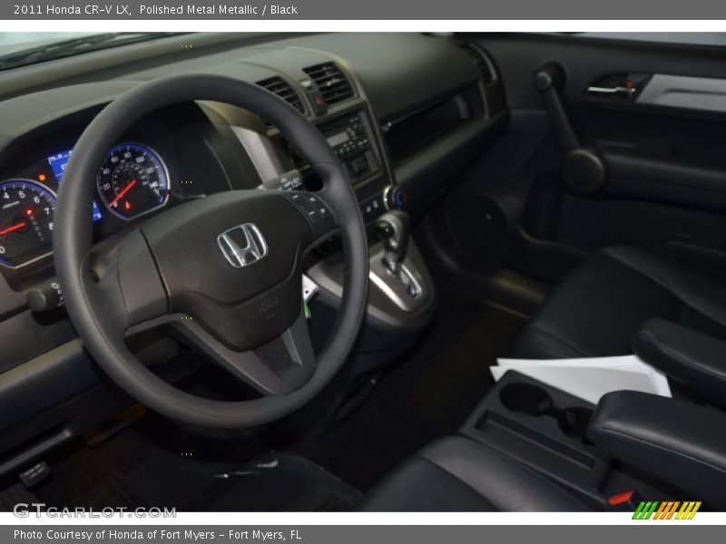 Polished Metal Metallic / Black 2011 Honda CR-V LX
