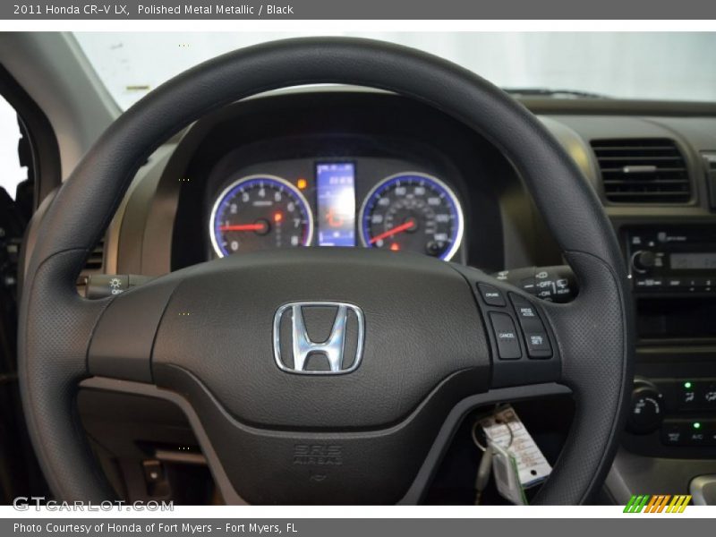 Polished Metal Metallic / Black 2011 Honda CR-V LX