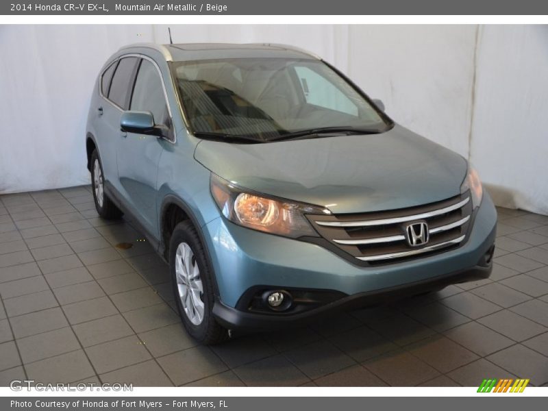 Mountain Air Metallic / Beige 2014 Honda CR-V EX-L