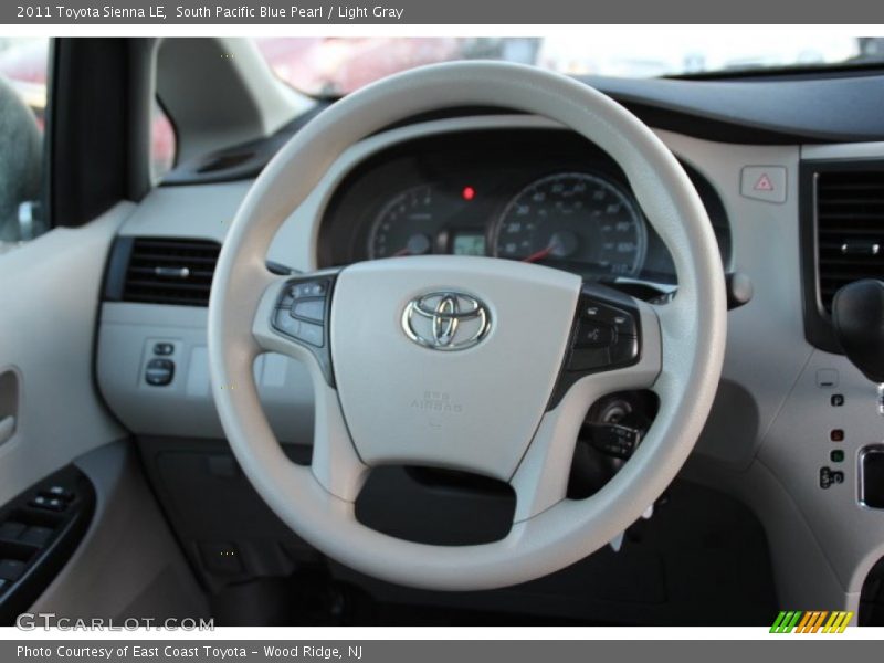 South Pacific Blue Pearl / Light Gray 2011 Toyota Sienna LE