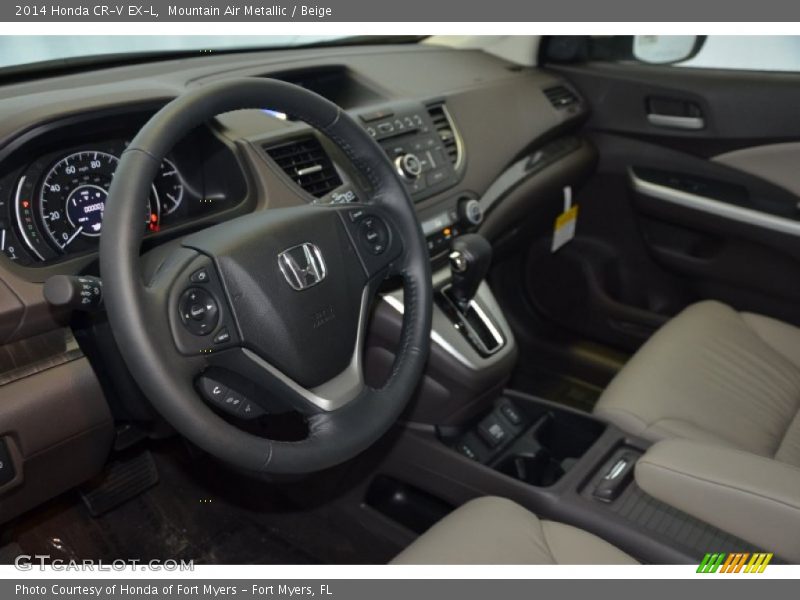 Mountain Air Metallic / Beige 2014 Honda CR-V EX-L