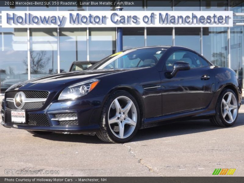 Lunar Blue Metallic / Ash/Black 2012 Mercedes-Benz SLK 350 Roadster