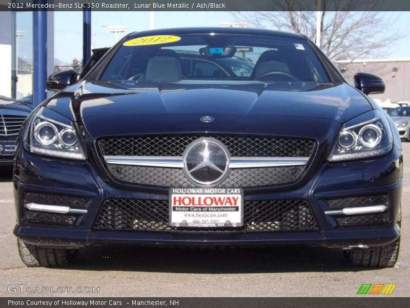 Lunar Blue Metallic / Ash/Black 2012 Mercedes-Benz SLK 350 Roadster