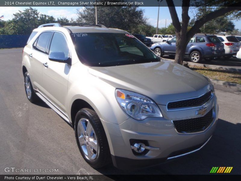Champagne Silver Metallic / Brownstone/Jet Black 2014 Chevrolet Equinox LTZ