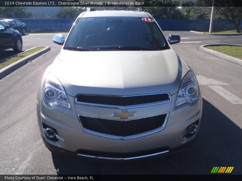 Champagne Silver Metallic / Brownstone/Jet Black 2014 Chevrolet Equinox LTZ
