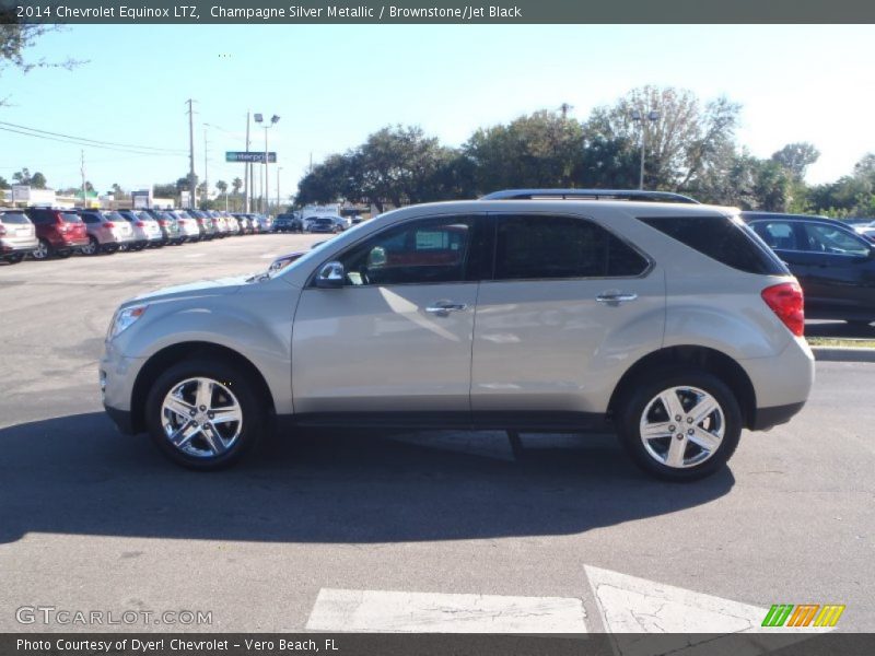 Champagne Silver Metallic / Brownstone/Jet Black 2014 Chevrolet Equinox LTZ