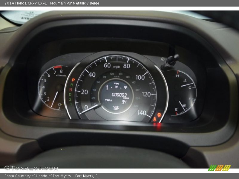 Mountain Air Metallic / Beige 2014 Honda CR-V EX-L