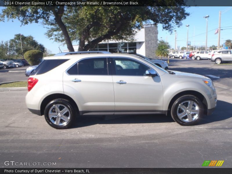 Champagne Silver Metallic / Brownstone/Jet Black 2014 Chevrolet Equinox LTZ