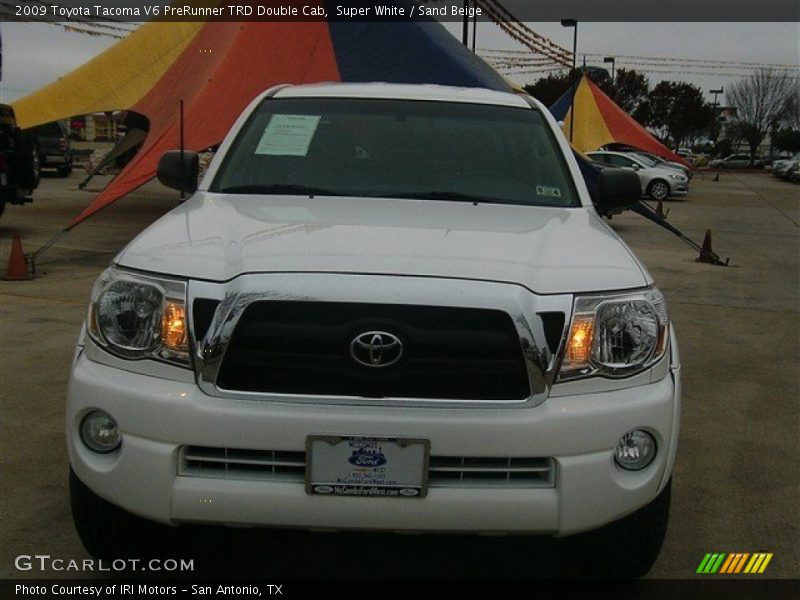 Super White / Sand Beige 2009 Toyota Tacoma V6 PreRunner TRD Double Cab